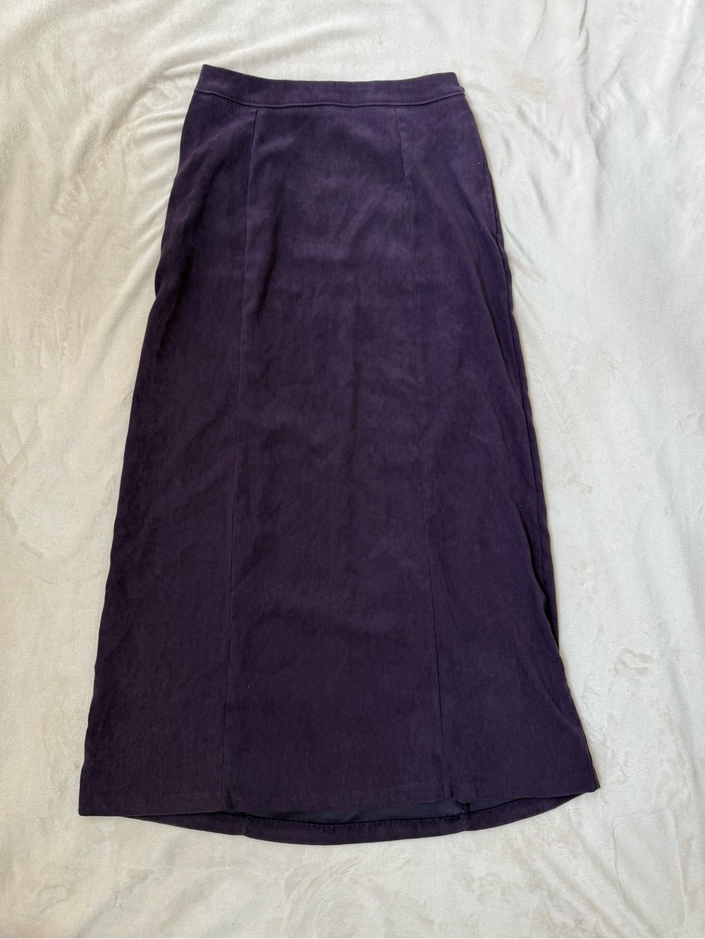 Vintage White Stag Purple Suede Maxi Skirt